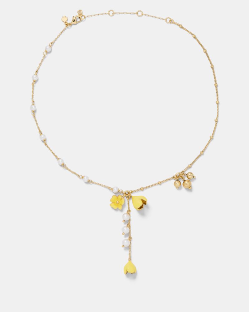 Kate Spade,Golden Bloom Y Necklace,
