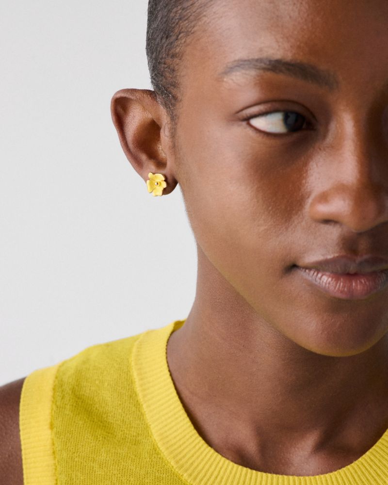 Kate Spade,Golden Bloom Flower Studs,