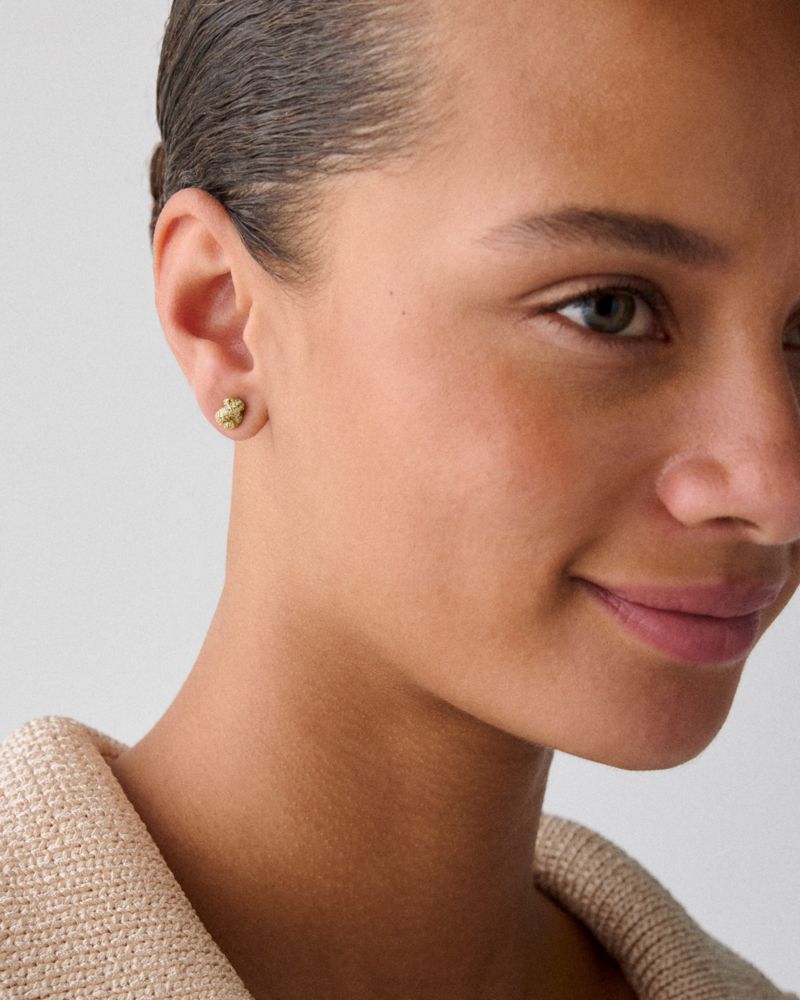 Kate Spade,Sailor's Knot Pave Studs,Gold