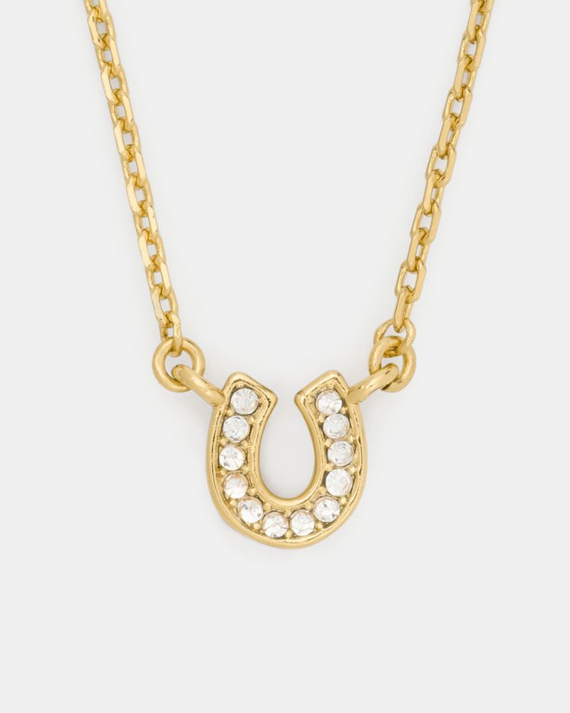 Kate Spade,You're A Gem Pave Horseshoe Pendant,