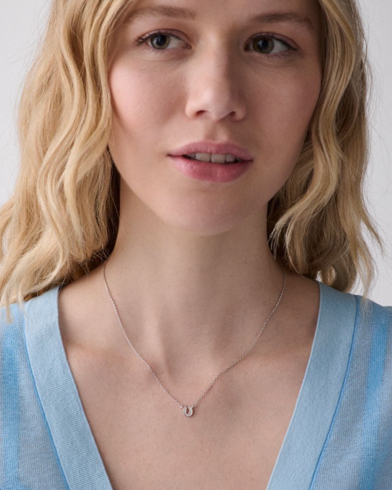 Kate Spade,You're A Gem Pave Horseshoe Pendant,