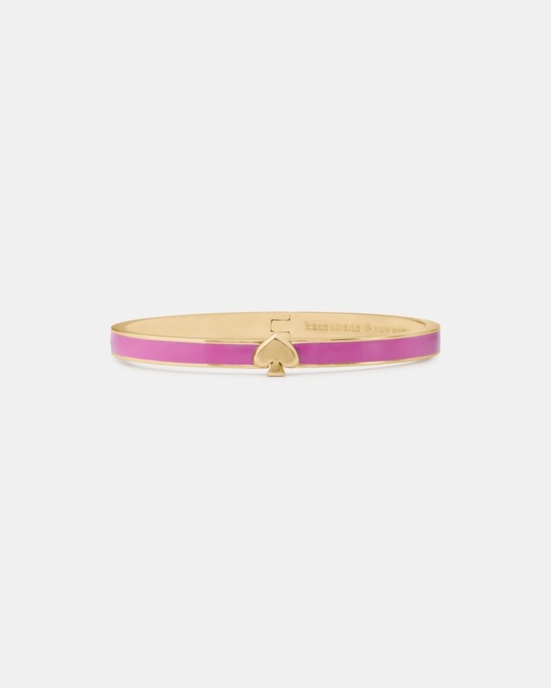 Kate Spade,Everyday Spade Thin Enamel Bangle,Enamel,Logo,Stackable,Brass