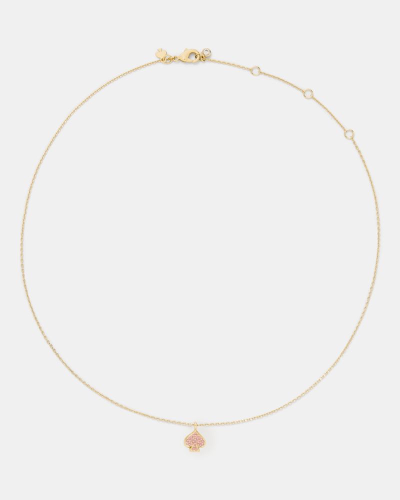 Kate Spade,Everyday Spade Pave Mini Pendant,Pink