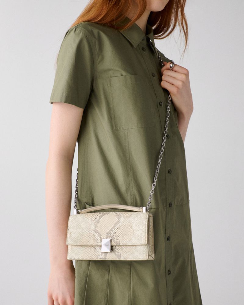 Kate Spade,Deco Snake Embossed Mini Crossbody Bag,