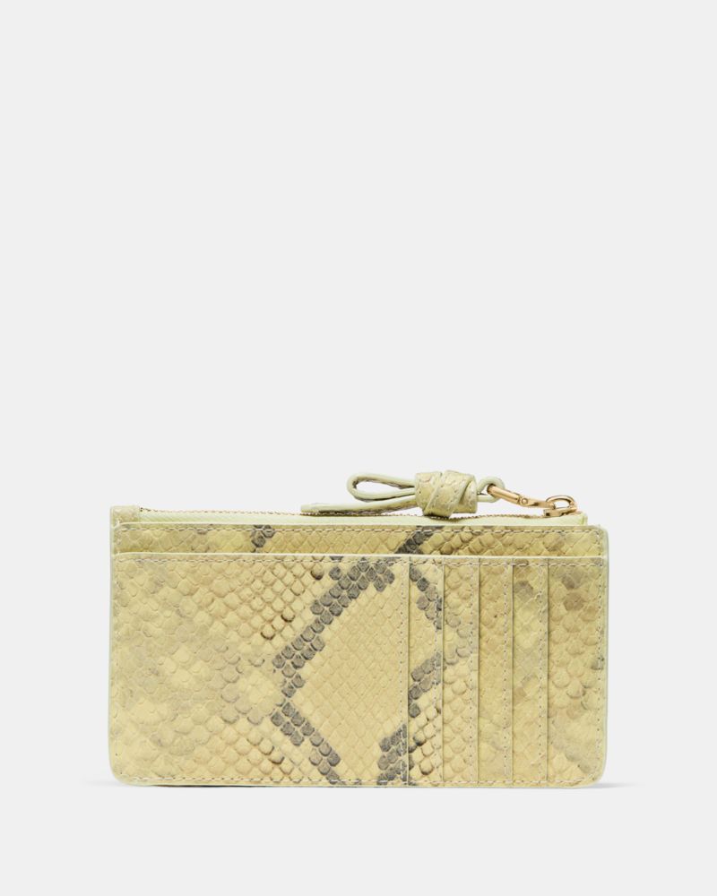 Kate Spade,Loop Snake Embossed Zip Card Case,