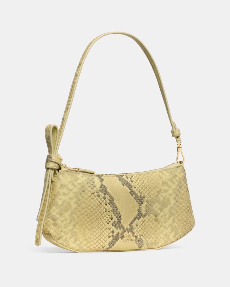 Kate Spade,Loop Snake Embossed Leather Pochette,