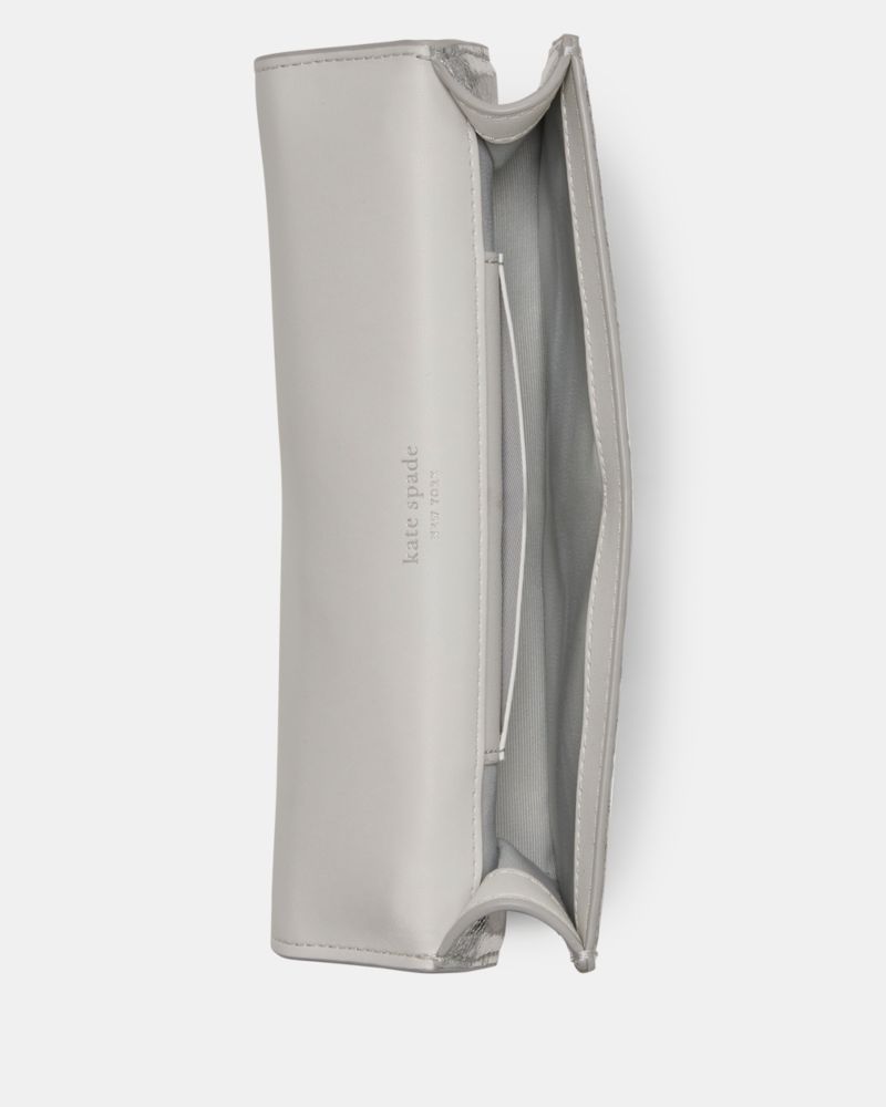 Kate Spade,Deco Crinkle Metallic Leather Mini Flap Chain Crossbody,