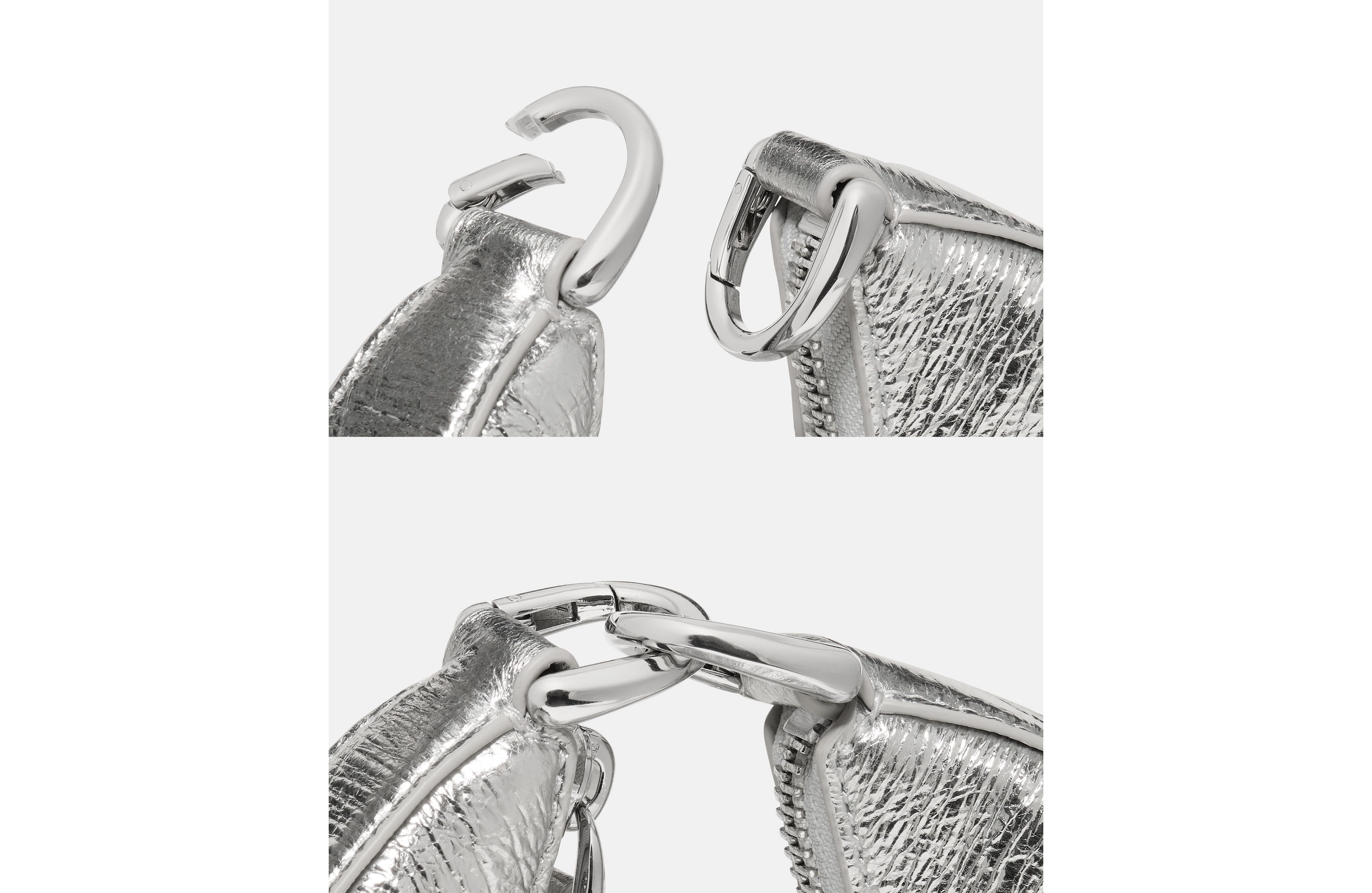 Duo Crinkle Metallic Leather Crossbody Bag