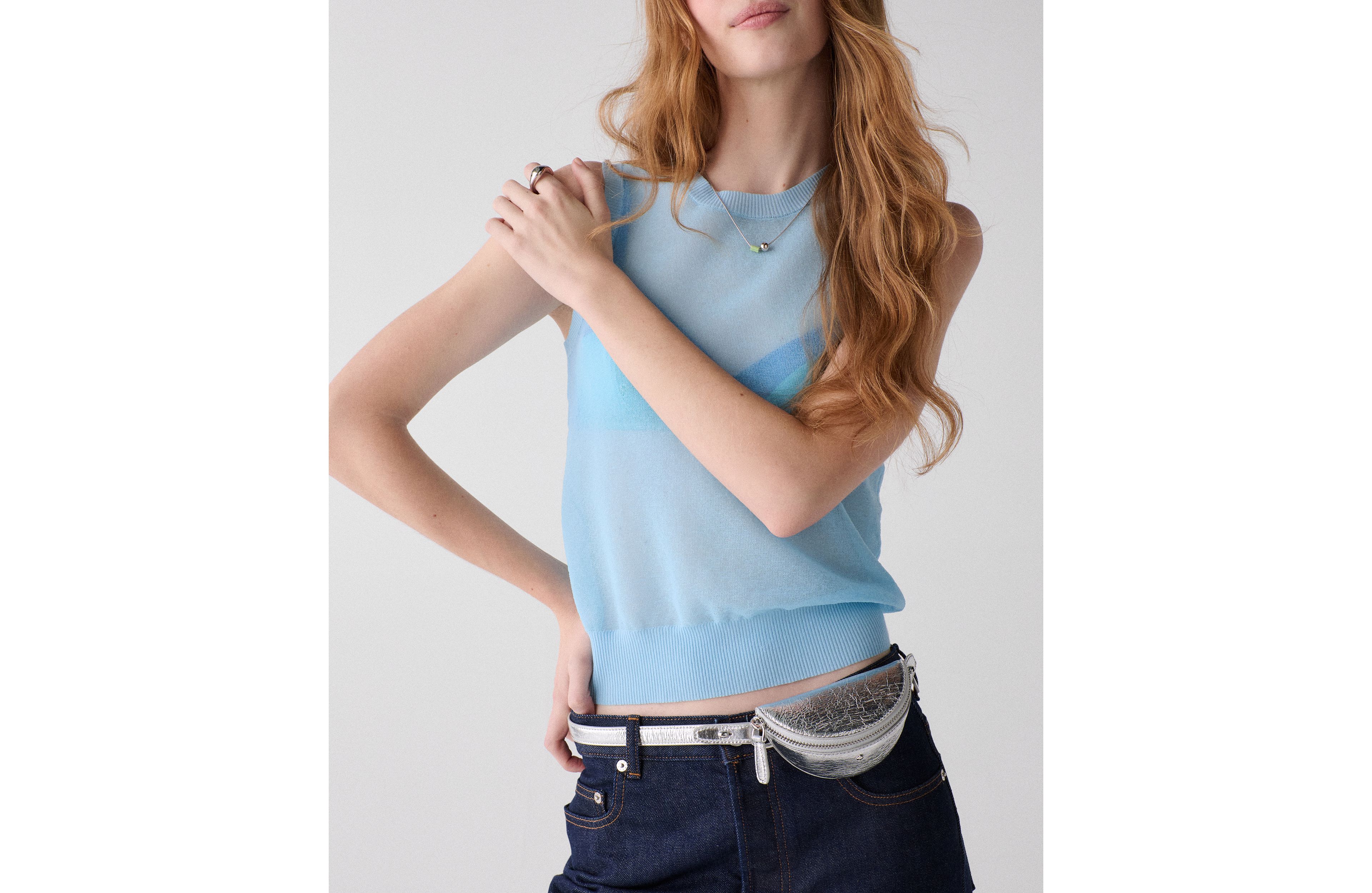 Duo Crinkle Metallic Leather Crossbody Bag
