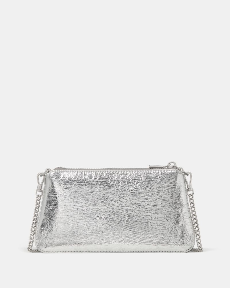 Kate Spade,Grace Crinkle Metallic Pochette Bag,