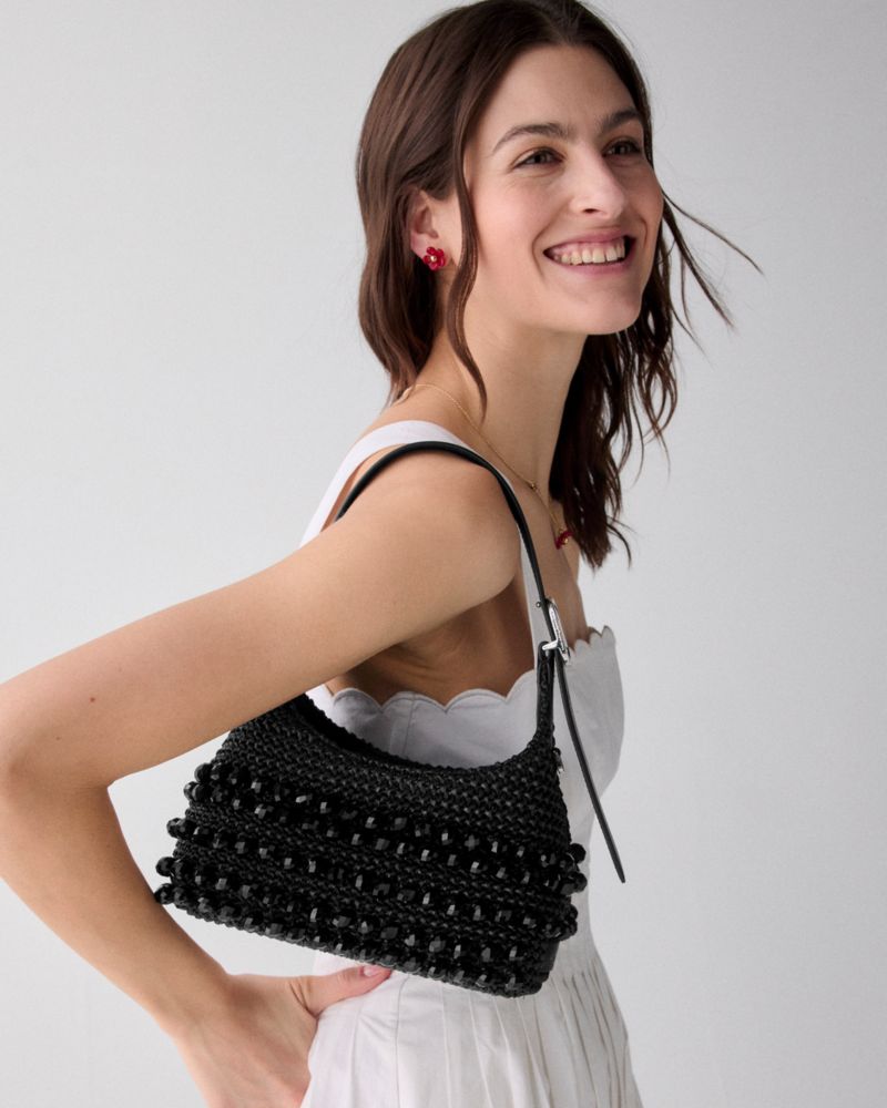 Kate Spade,454 Straw Mini Crossbody Bag,