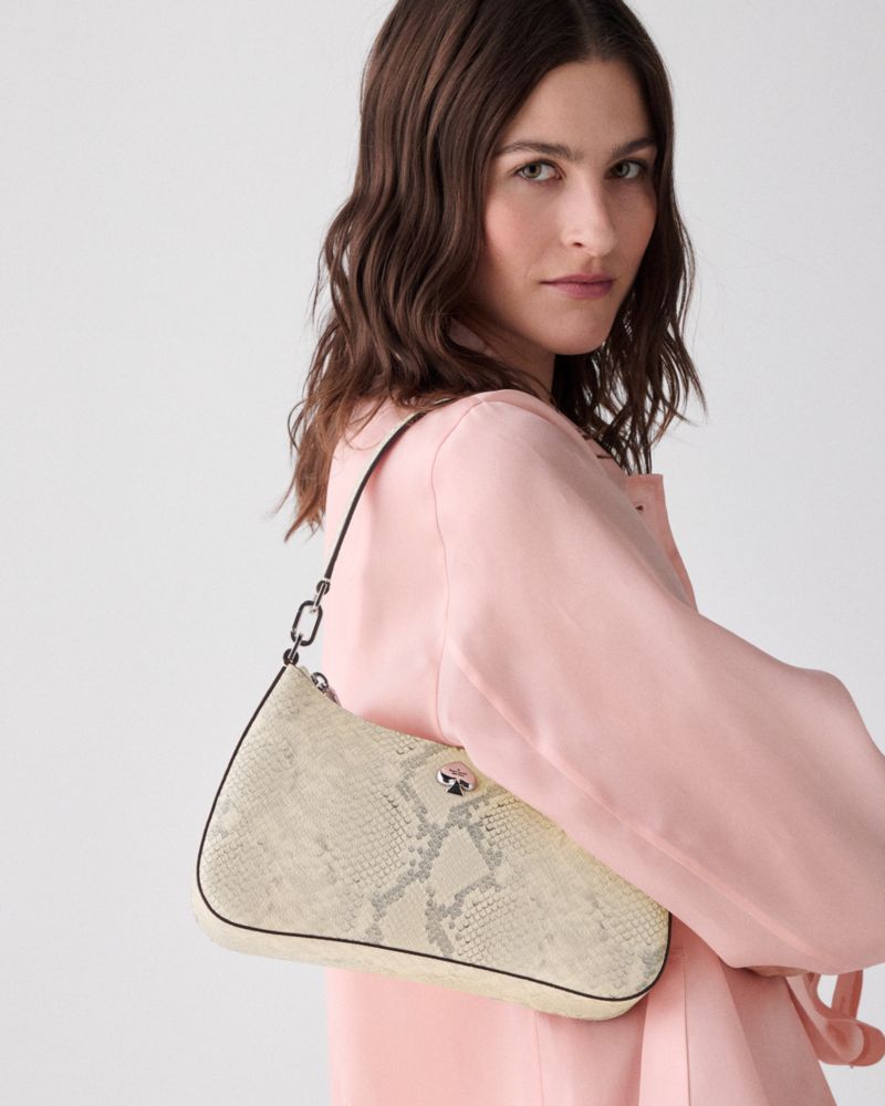 Kate Spade,Kayla Snake Embossed Shoulder Bag,