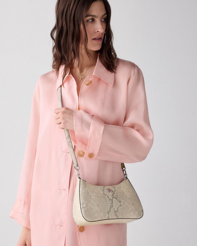 Kate Spade,Kayla Snake Embossed Shoulder Bag,