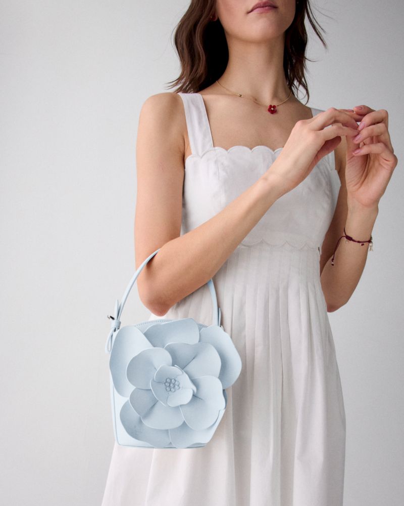 Kate Spade,Flora Bucket Bag,Blue