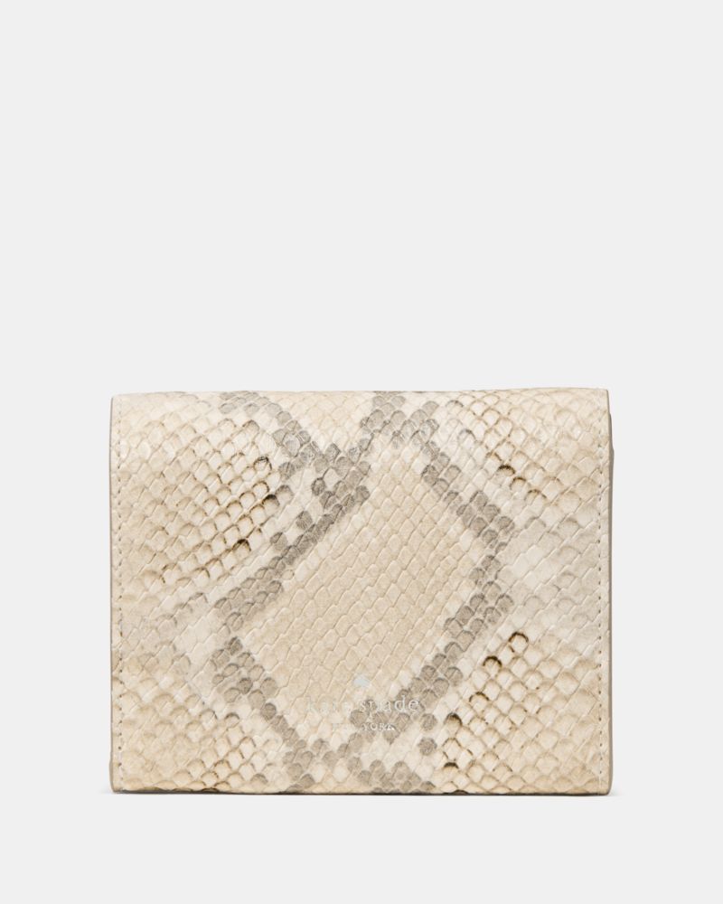 Kate Spade,Kayla Snake Small L-zip Flap Wallet,