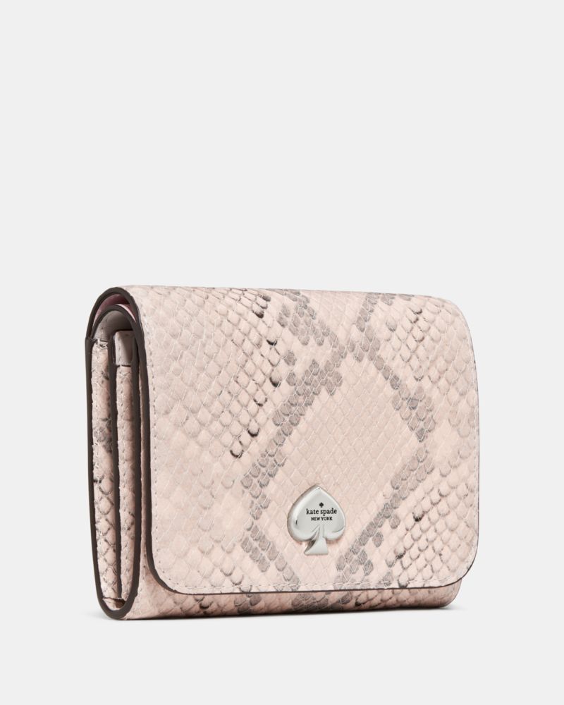 Kate Spade,Kayla Snake Small L-zip Flap Wallet,
