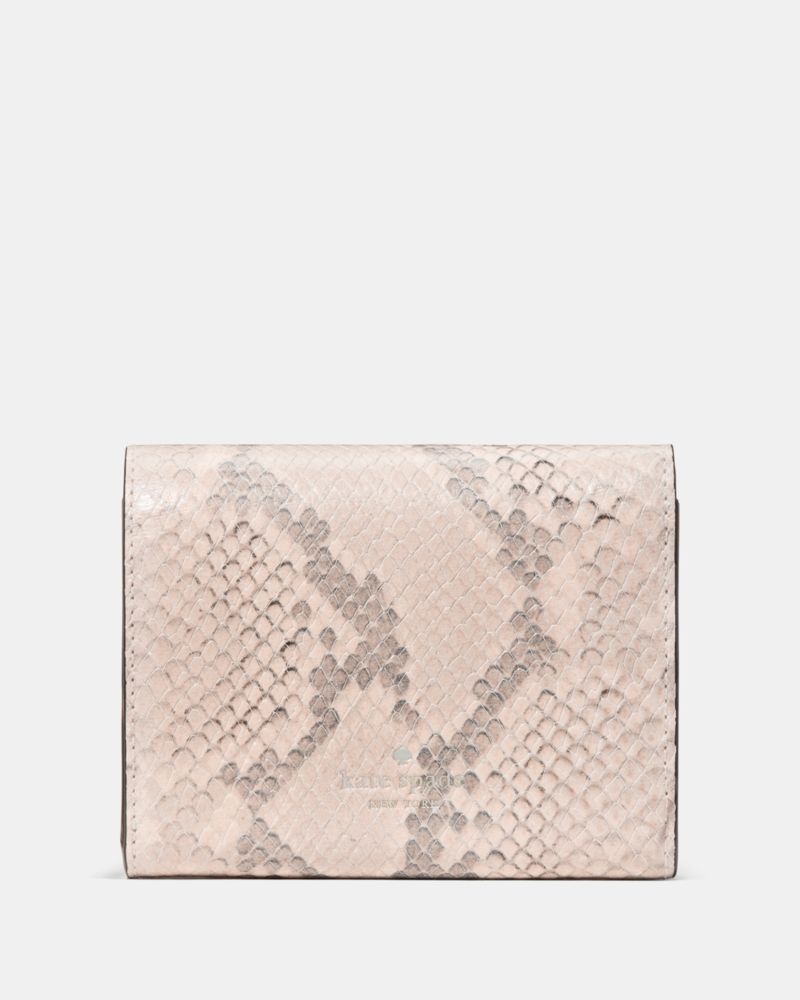 Kate Spade,Kayla Snake Small L-zip Flap Wallet,