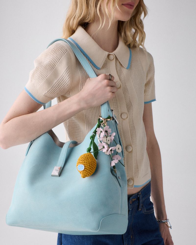 Kate Spade,Charmed Lemon Crochet Bag Charm,