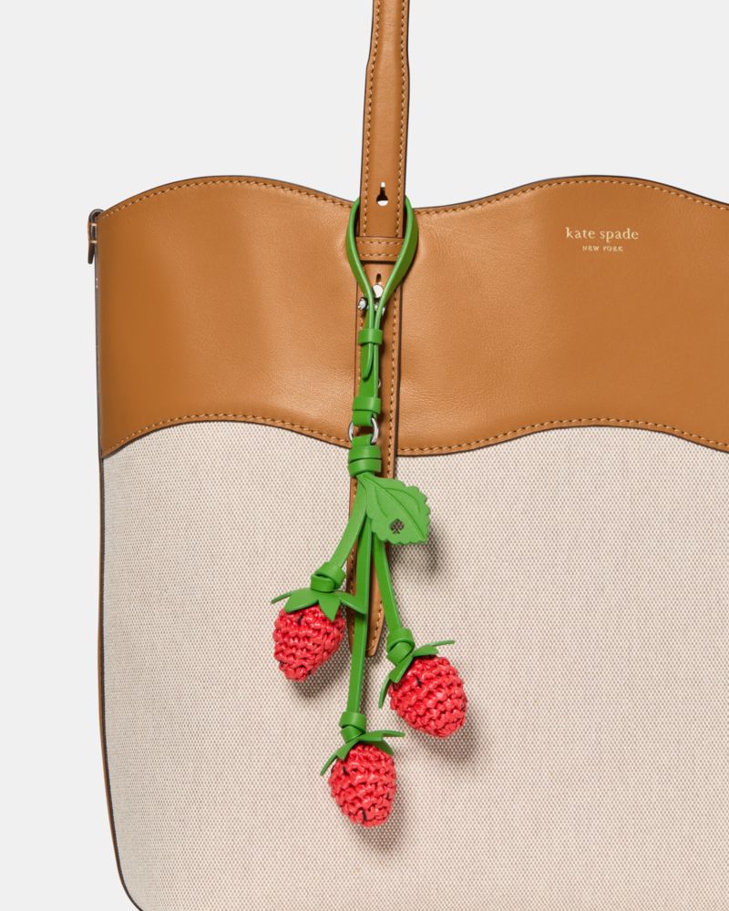 Kate Spade,Charmed Strawberry Crochet Bag Charm,