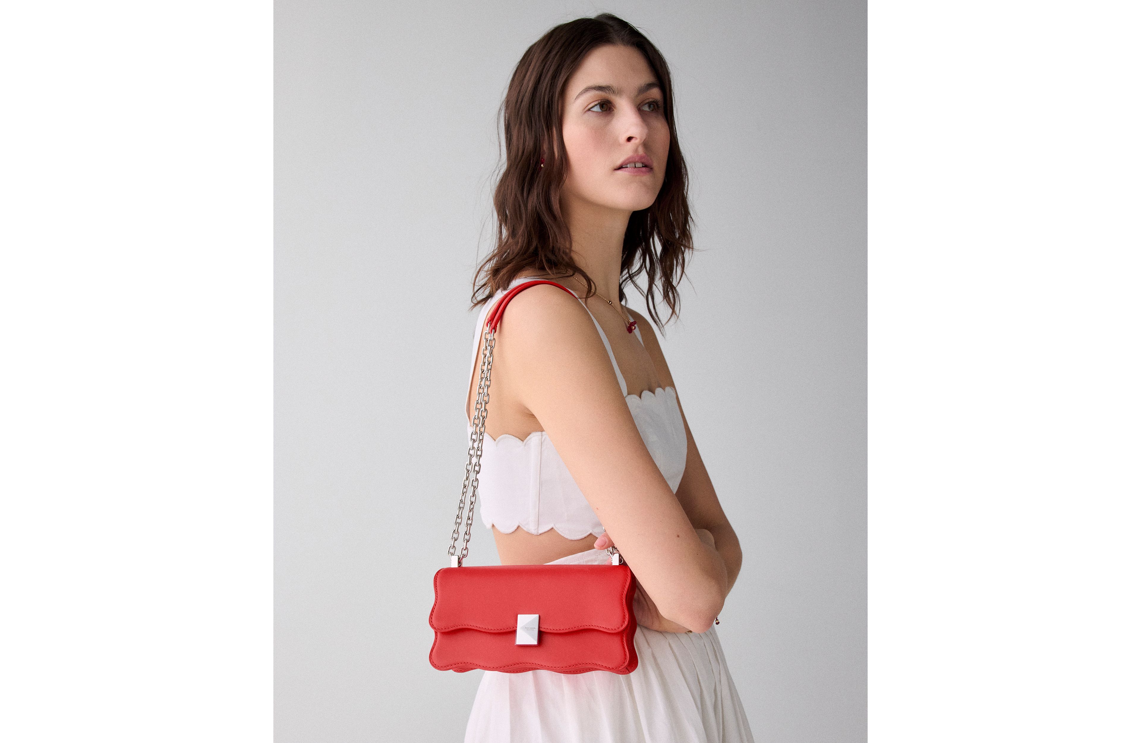Deco Wavy Mini Leather Crossbody Bag