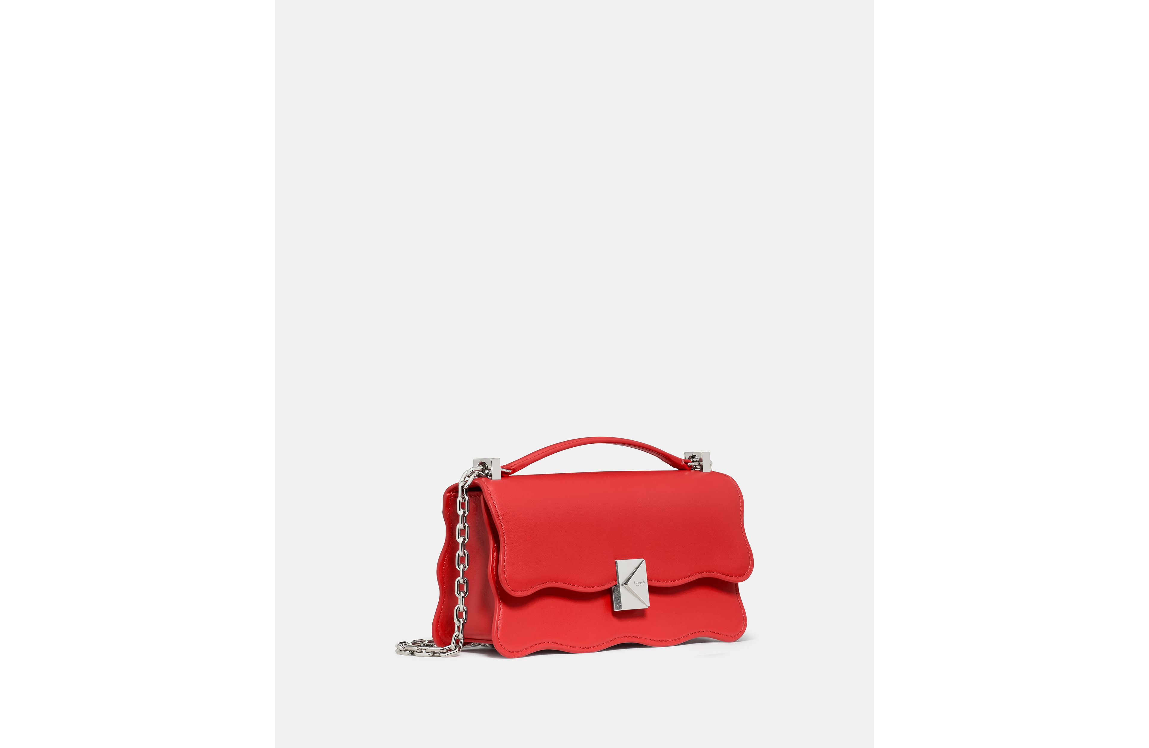 Deco Wavy Mini Leather Crossbody Bag