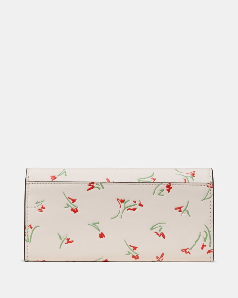 Kate Spade,Deco Vibrant Buds Large Flap Wallet,