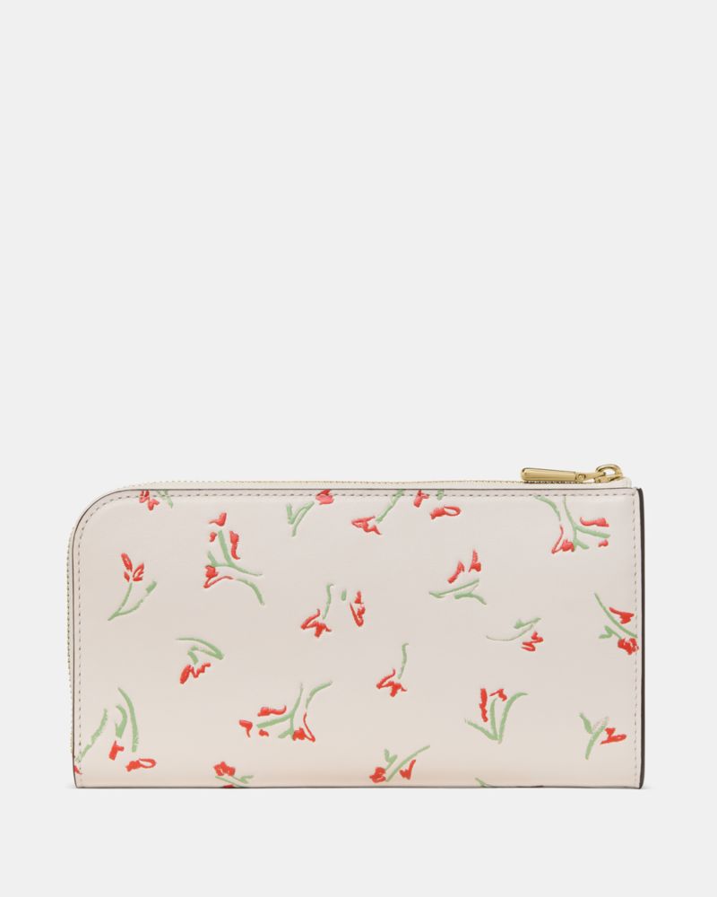 Kate Spade,Devin Vibrant Buds Zip Around Continental Wallet,