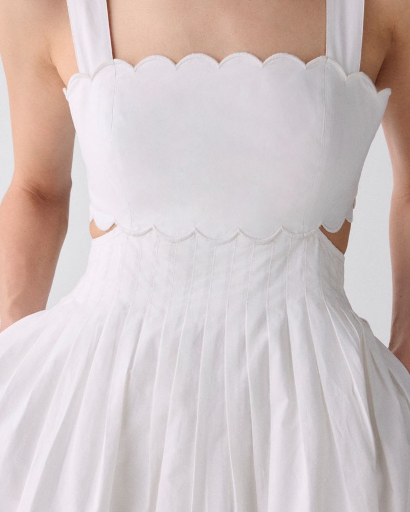 Kate Spade,Scallop Open Back Midi Dress,