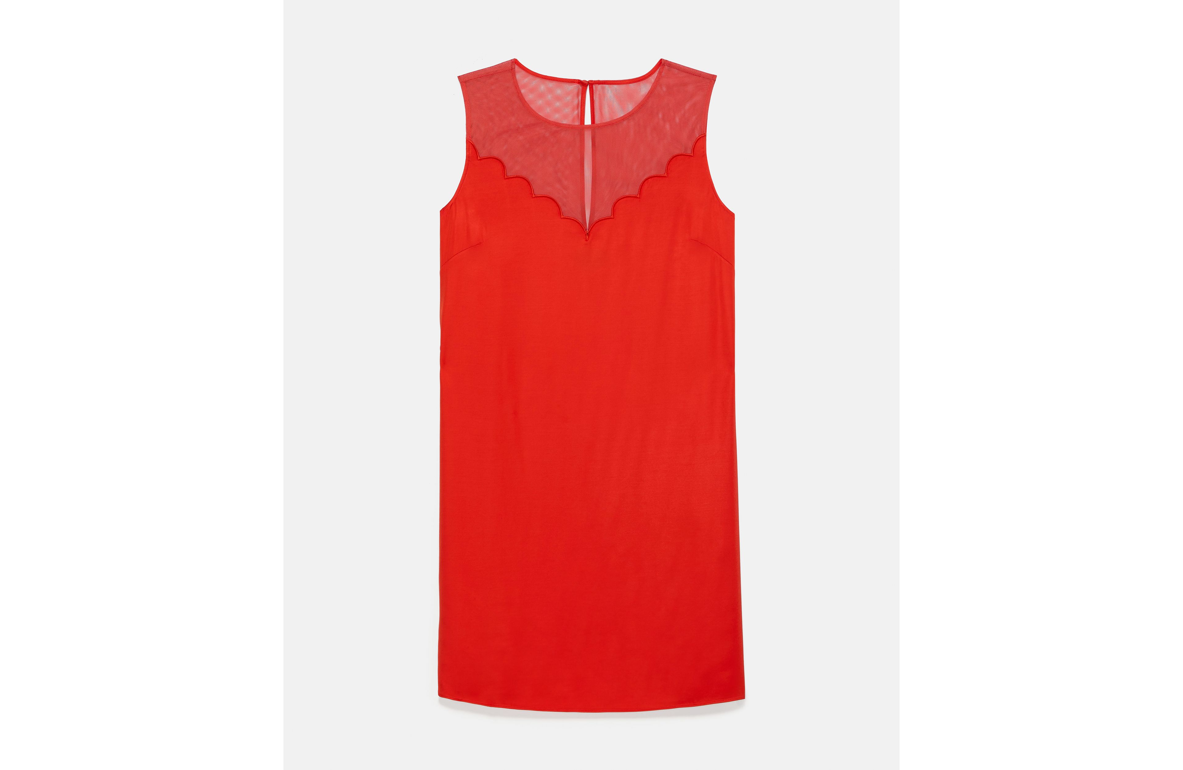 Scallop Shift Dress
