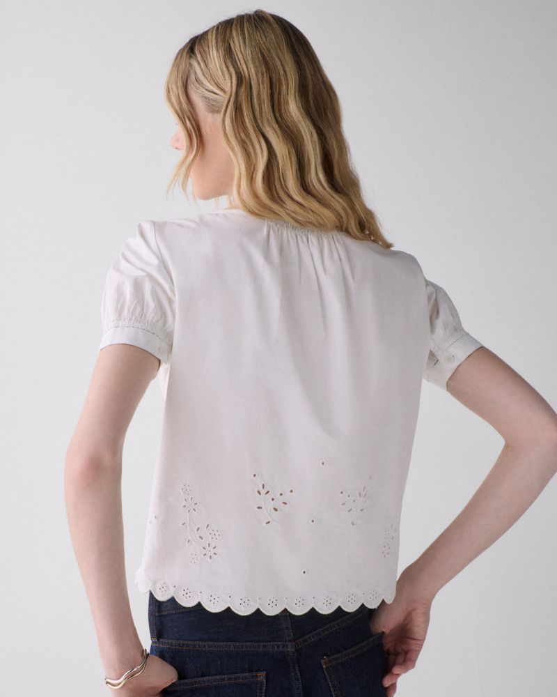 Kate Spade,Broderie Anglaise Top,