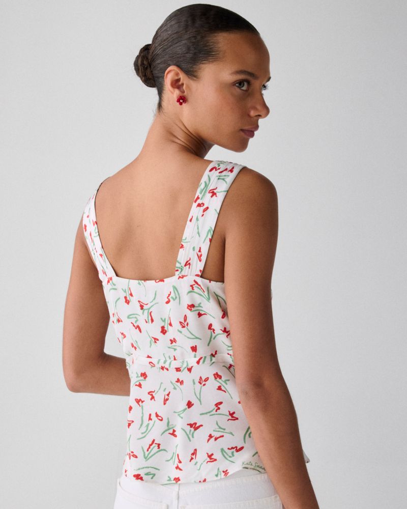 Kate Spade,Vibrant Buds Slip Tank,