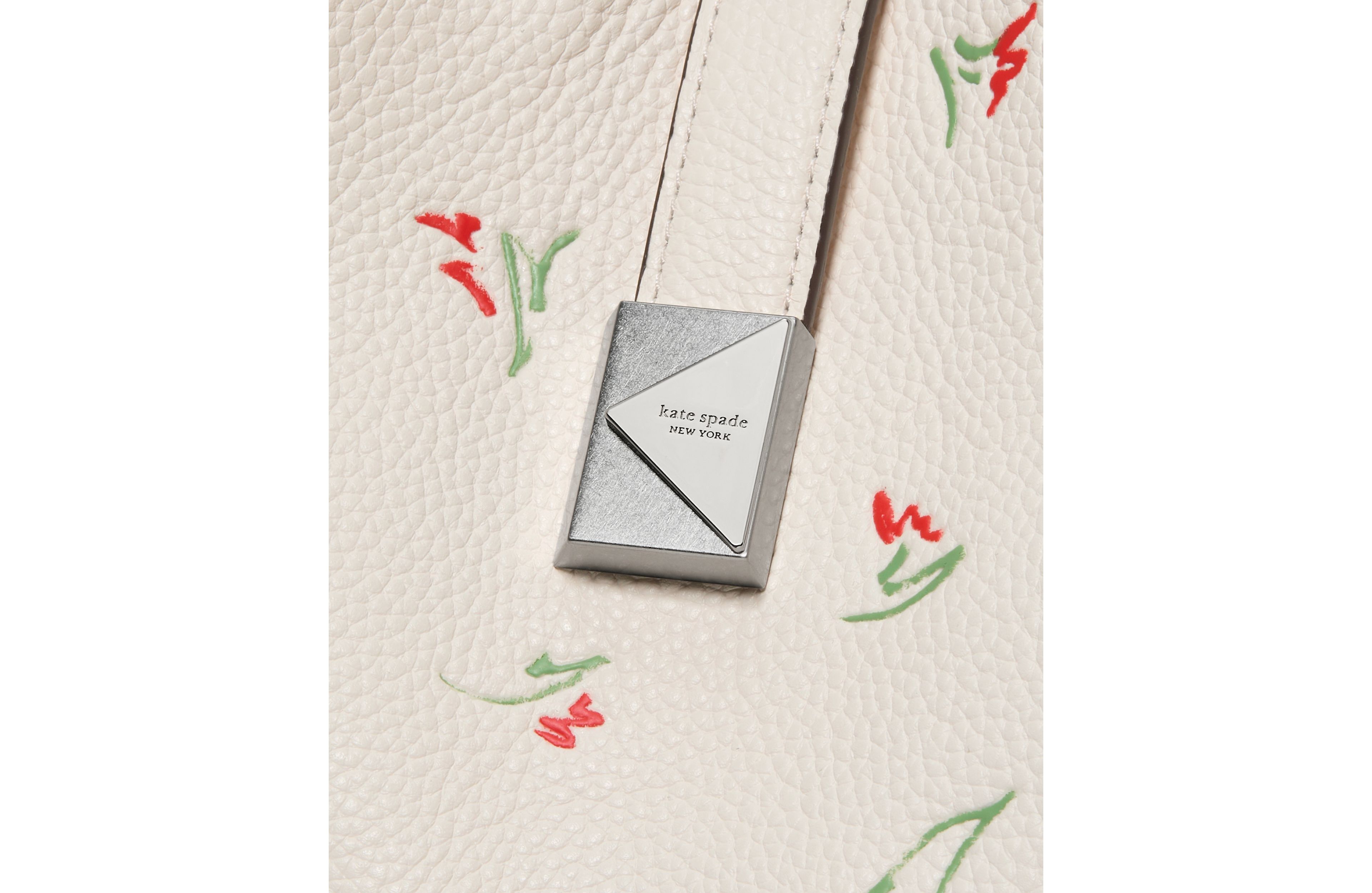 Deco Vibrant Buds Leather Crossbody Tote Bag