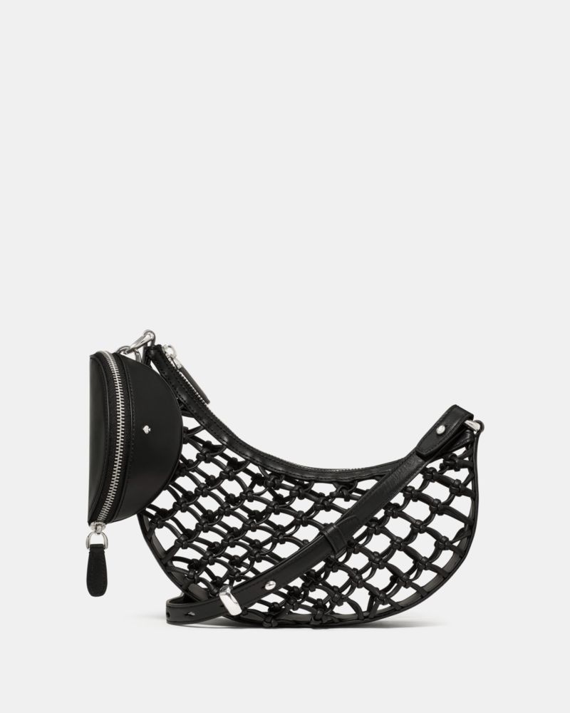 Kate Spade,ケーエスデュオ ウーブン クロスボディ バッグ,ショルダー・クロスボディ,ブラック