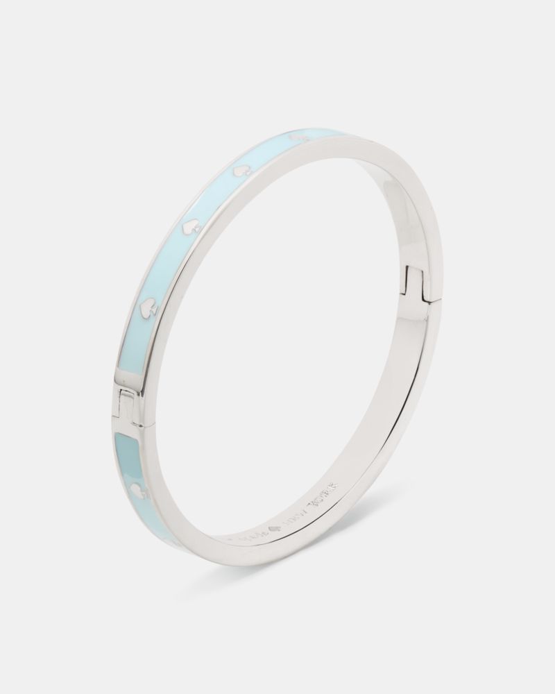 Kate Spade,Spot The Spade Enamel Hinged Bangle,Enamel,Logo,Stackable,Anti-Tarnish,Casual, Valentine's Day, Galentine's Day...,
