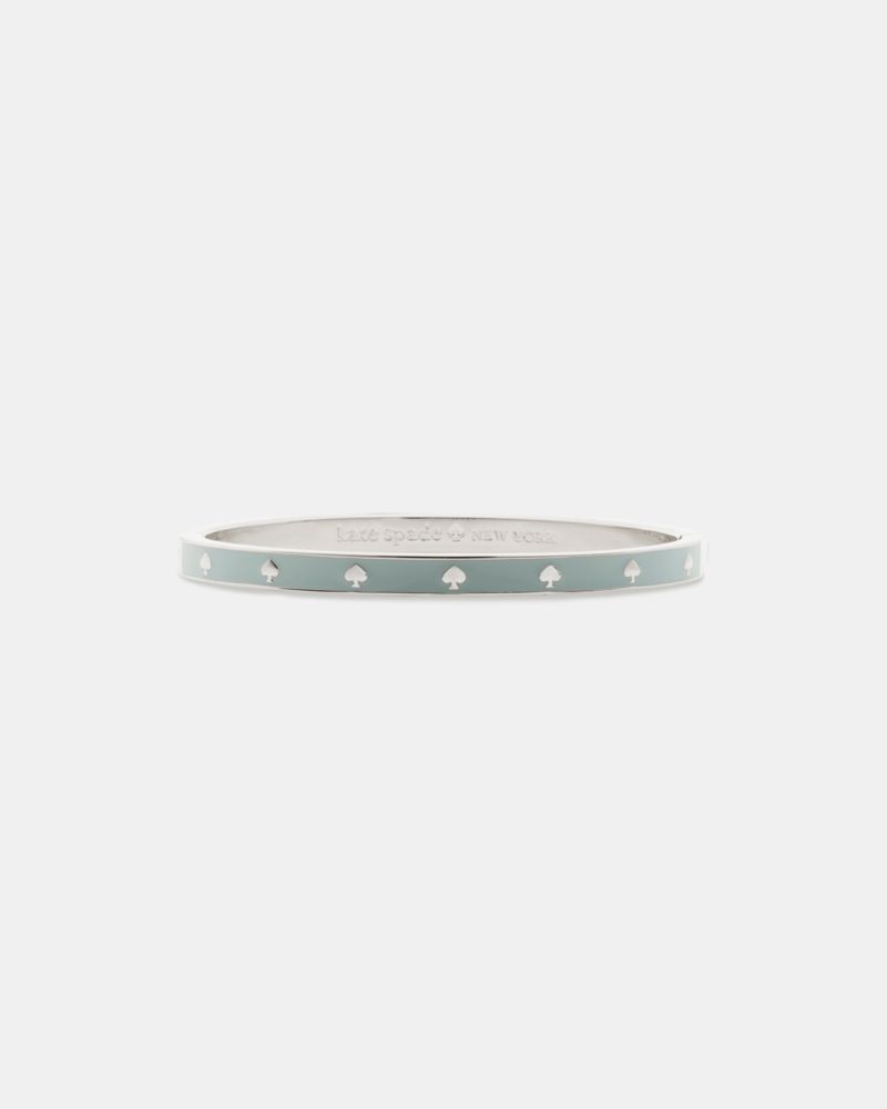 Kate Spade,Spot The Spade Enamel Hinged Bangle,Enamel,Graphic,Stackable,Gold Metal,Casual,