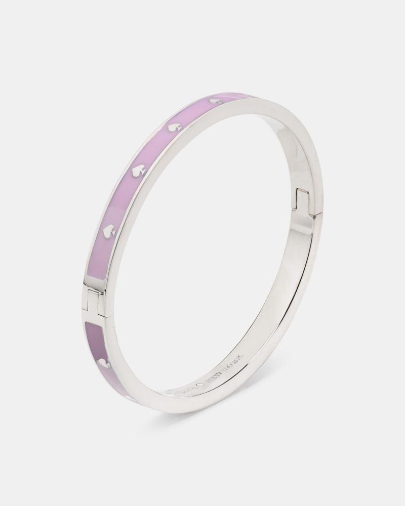 Kate Spade,Spot The Spade Enamel Hinged Bangle,Enamel,Logo,Stackable,Anti-Tarnish,Casual, Valentine's Day, Galentine's Day...,