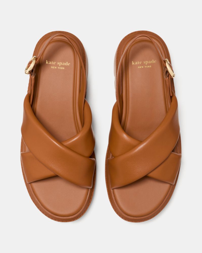 Kate Spade,Halo Criss Cross Lug Sandal,