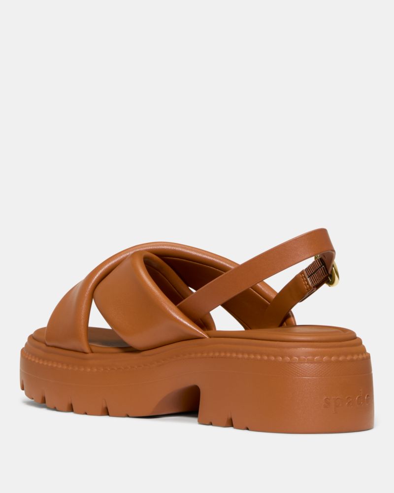 Kate Spade,Halo Criss Cross Lug Sandal,