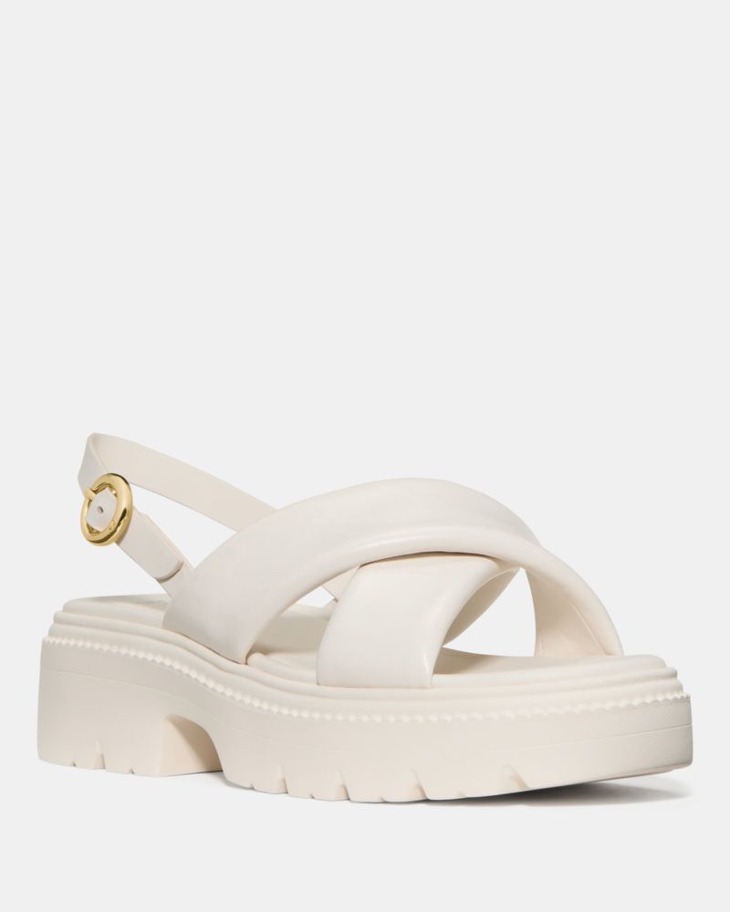 Kate Spade,Halo Criss Cross Lug Sandal,