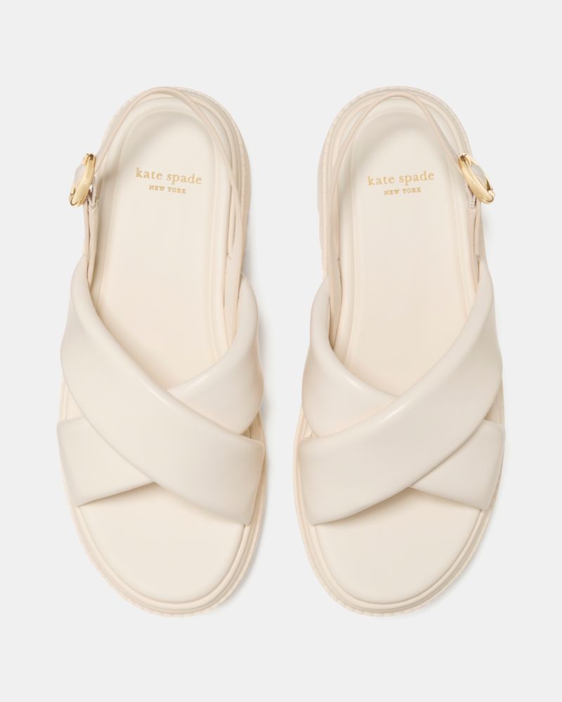 Kate Spade,Halo Criss Cross Lug Sandal,