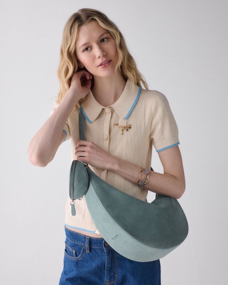 Kate Spade,Duo Suede Large Crossbody Bag,