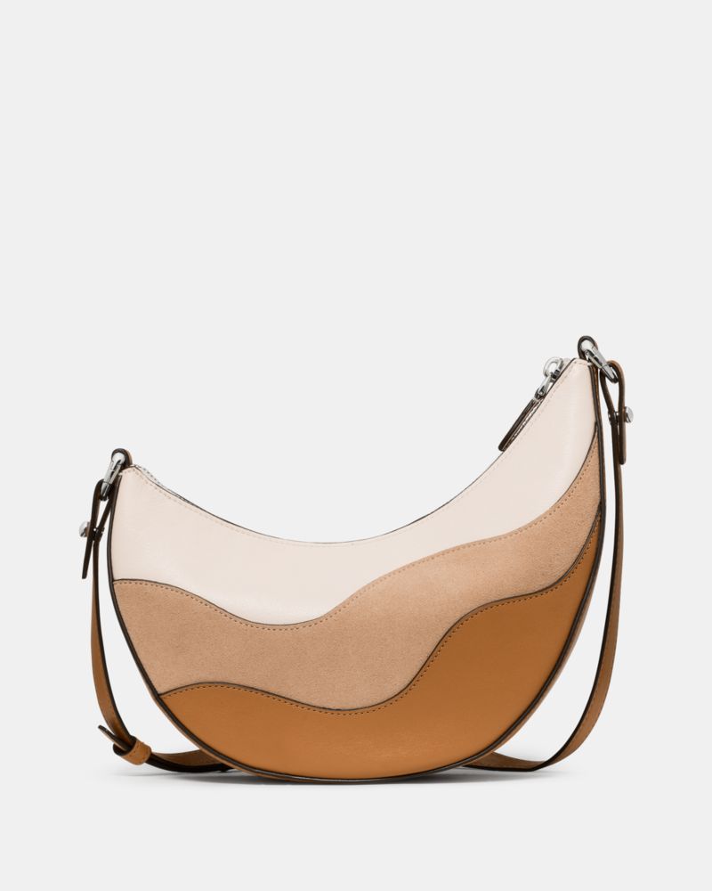 Kate Spade,Duo Wavy Suede Crossbody Bag,