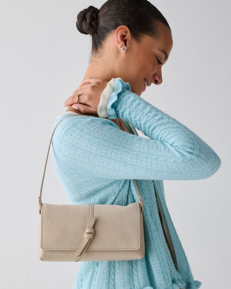 Kate Spade,Loop Suede Small Shoulder Bag,