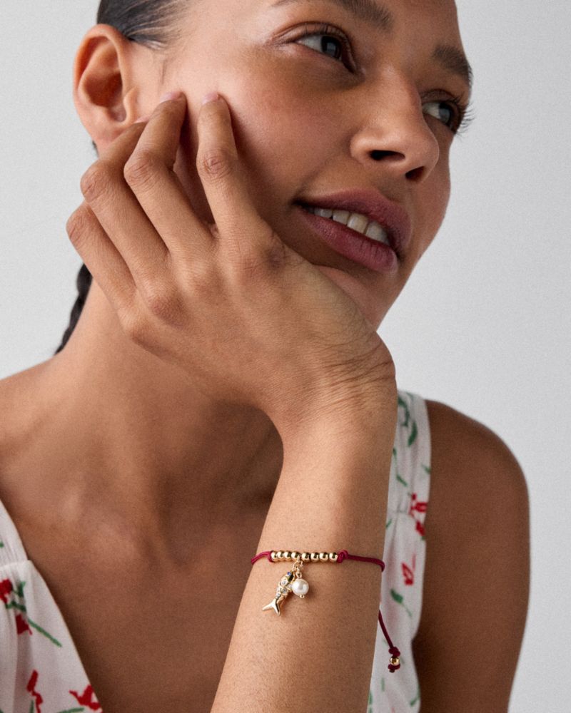 Kate Spade,Summer Daze Fish Cord Bracelet,