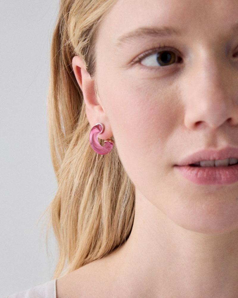 Kate Spade,Glow Up Front Back Huggies,