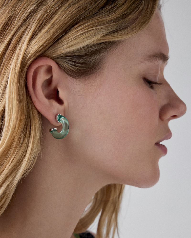 Kate Spade,Glow Up Front Back Huggies,