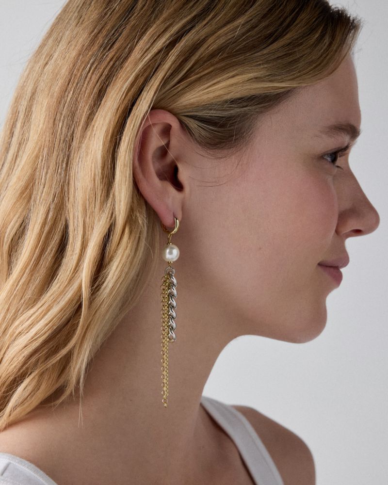 Chain Reaction Asymmetrical Chain Earrings