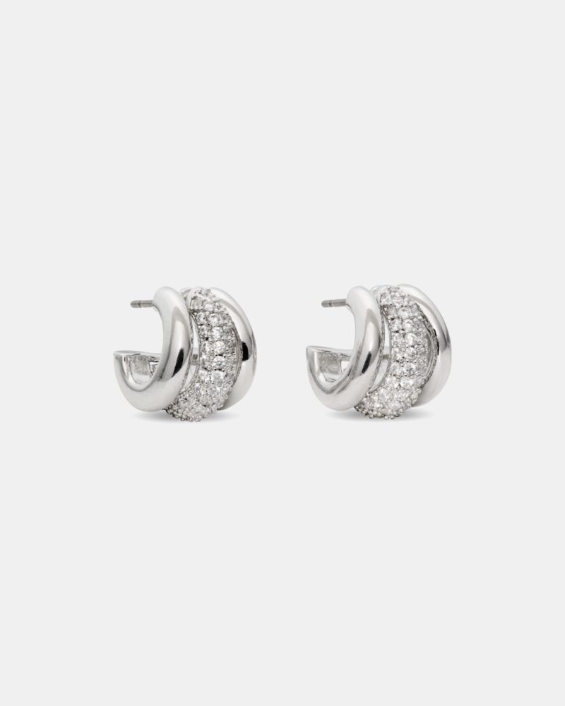 Kate Spade,Pave Trio Huggies,
