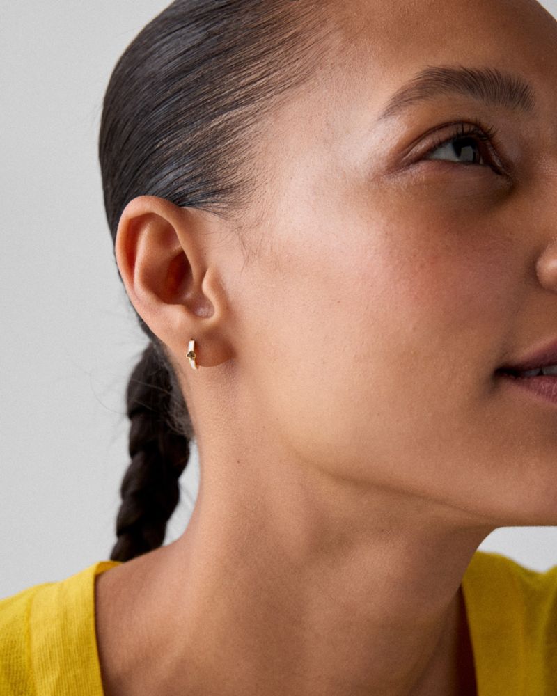 Kate Spade,Everyday Spade Thin Mini Spade Huggies,