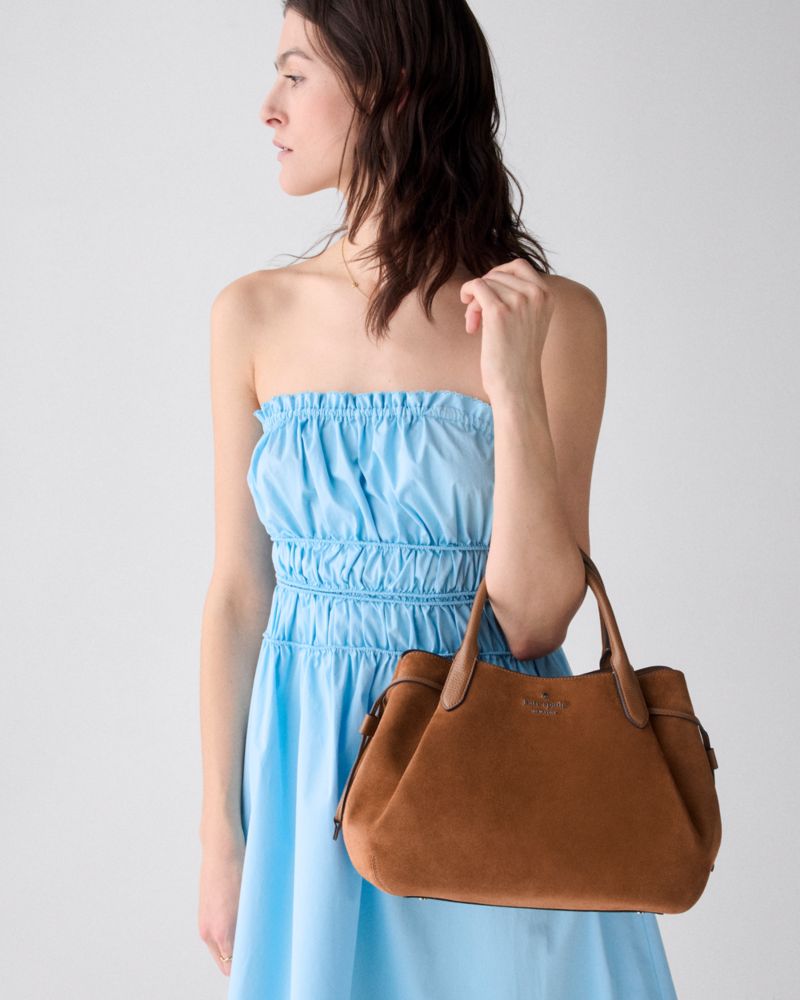 Kate Spade,Dumpling Suede Large Satchel Bag,